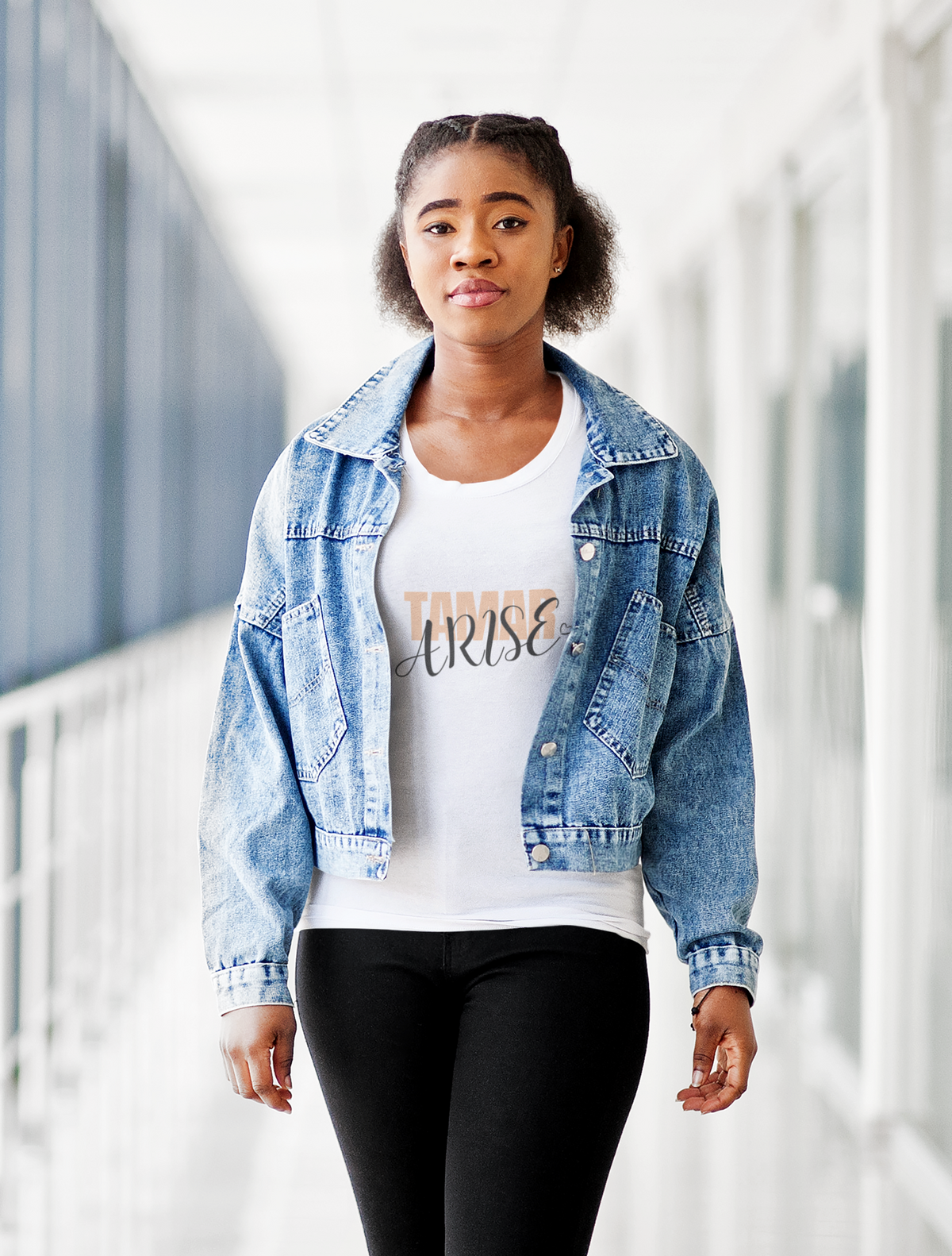 TAMAR ARISE WHITE T-SHIRT